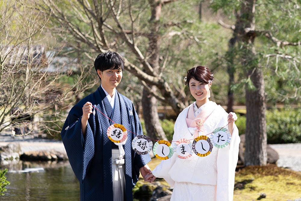 静岡フォトウエディングのフィーノスタイルで撮影した玉露の里の新郎新婦
