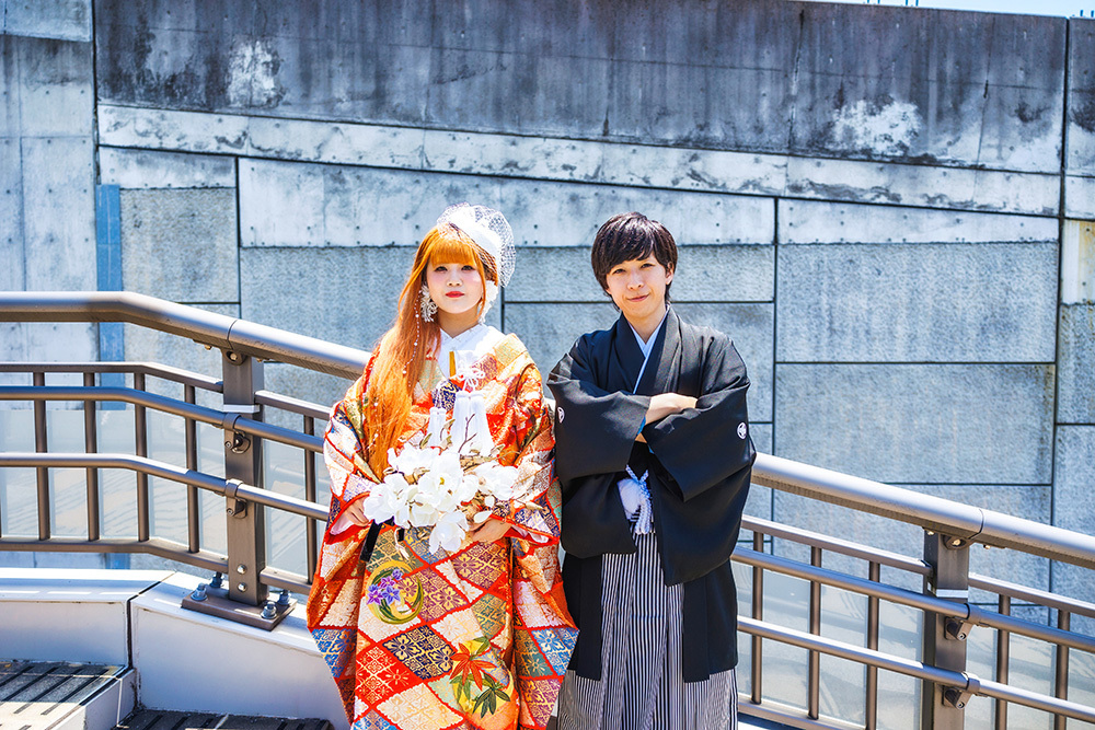 静岡フォトウエディングのフィーノスタイルで撮影した富士山夢の大橋の新郎新婦