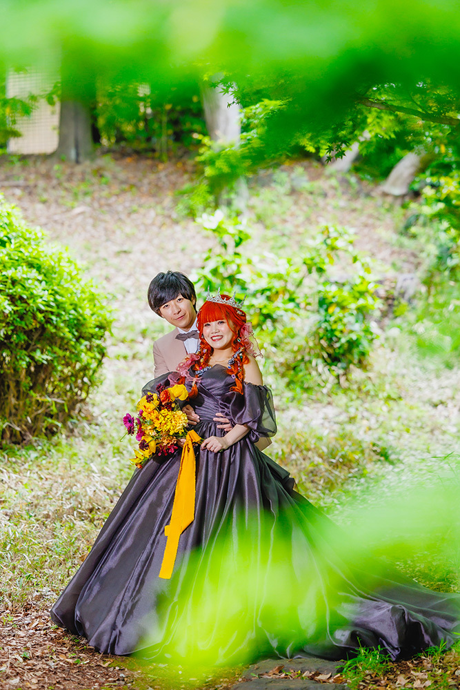 静岡フォトウエディングのフィーノスタイルで撮影した富士中央公園の新郎新婦