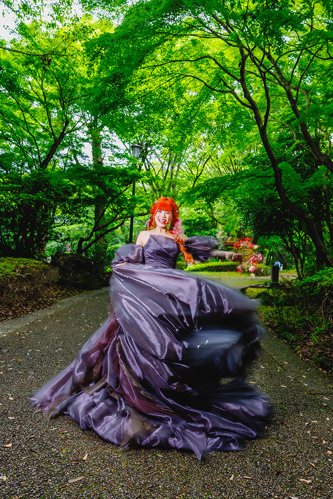 静岡フォトウエディングのフィーノスタイルで撮影した富士中央公園の新婦