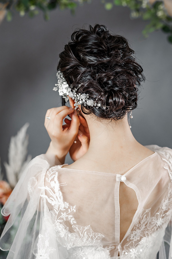 静岡フォトウエディングのフィーノスタイルで撮影した新婦のヘアメイク