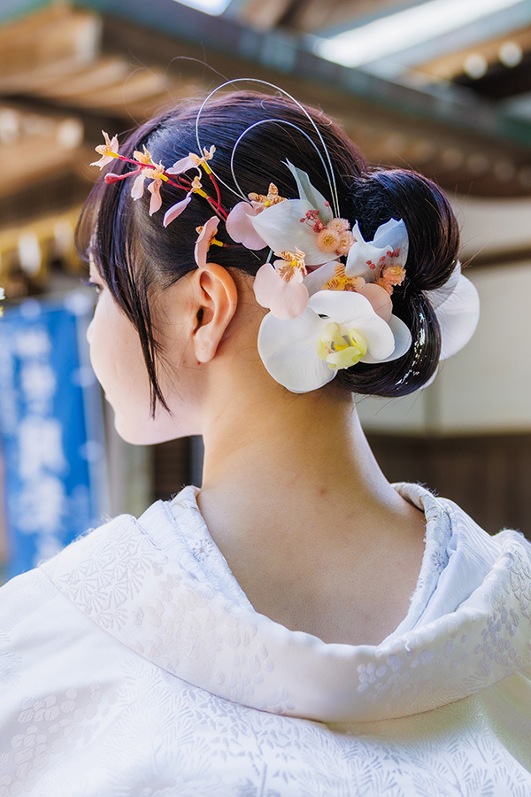 静岡フォトウエディングのフィーノスタイルで撮影した新婦のヘアメイク