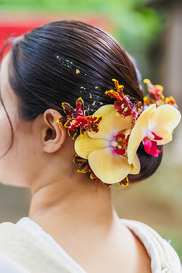 静岡フォトウエディングのフィーノスタイルで撮影した新婦のヘアメイク