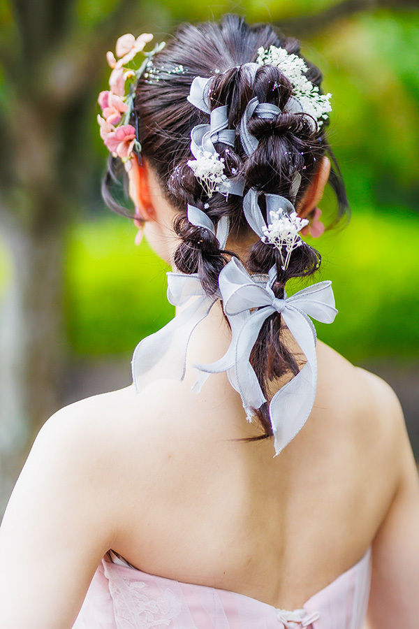 静岡フォトウエディングのフィーノスタイルで撮影した新婦のヘアメイク