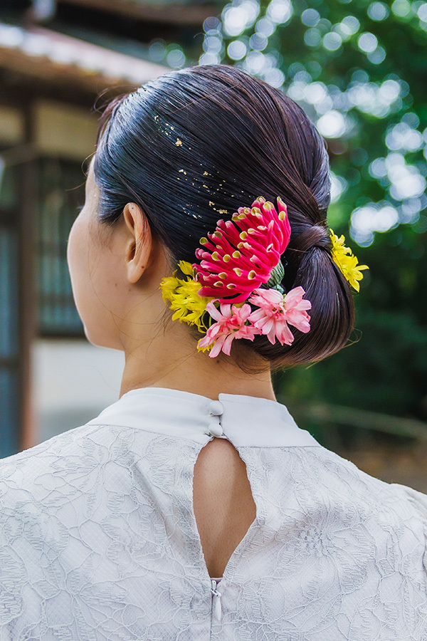 静岡フォトウエディングのフィーノスタイルで撮影した新婦のヘアメイク