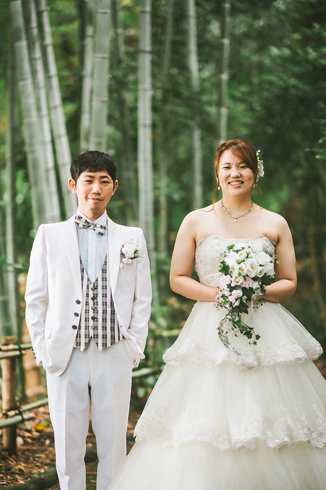 静岡フォトウエディングのフィーノスタイルで撮影した竹採公園の新郎新婦