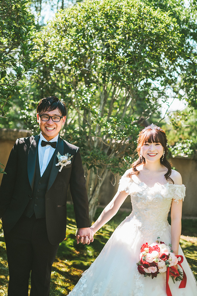 静岡フォトウエディングのフィーノスタイルで撮影した静岡市立芹沢銈介美術館の新郎新婦