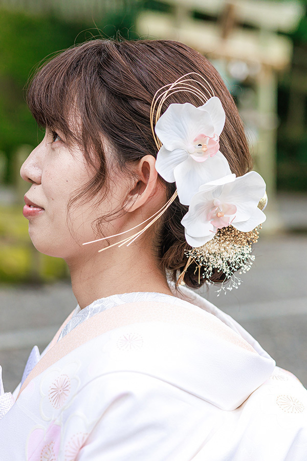 静岡フォトウエディングのフィーノスタイルで撮影した新婦のヘアメイク