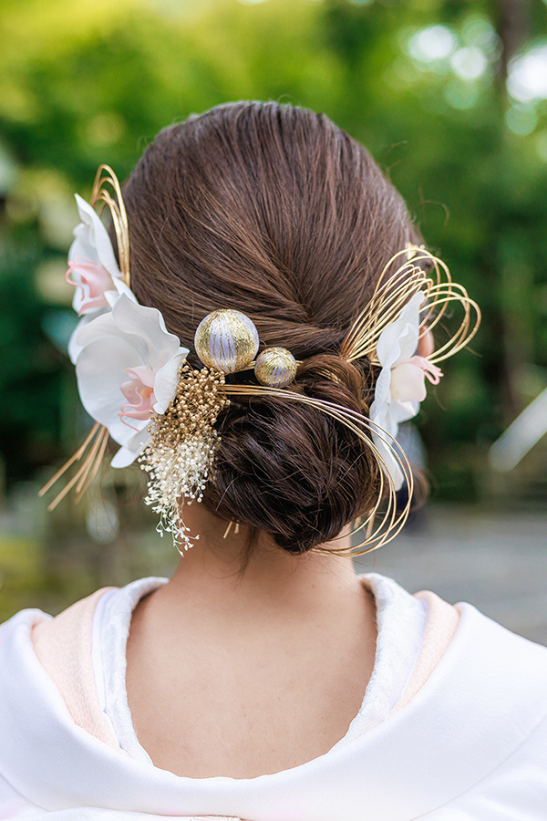 静岡フォトウエディングのフィーノスタイルで撮影した新婦のヘアメイク