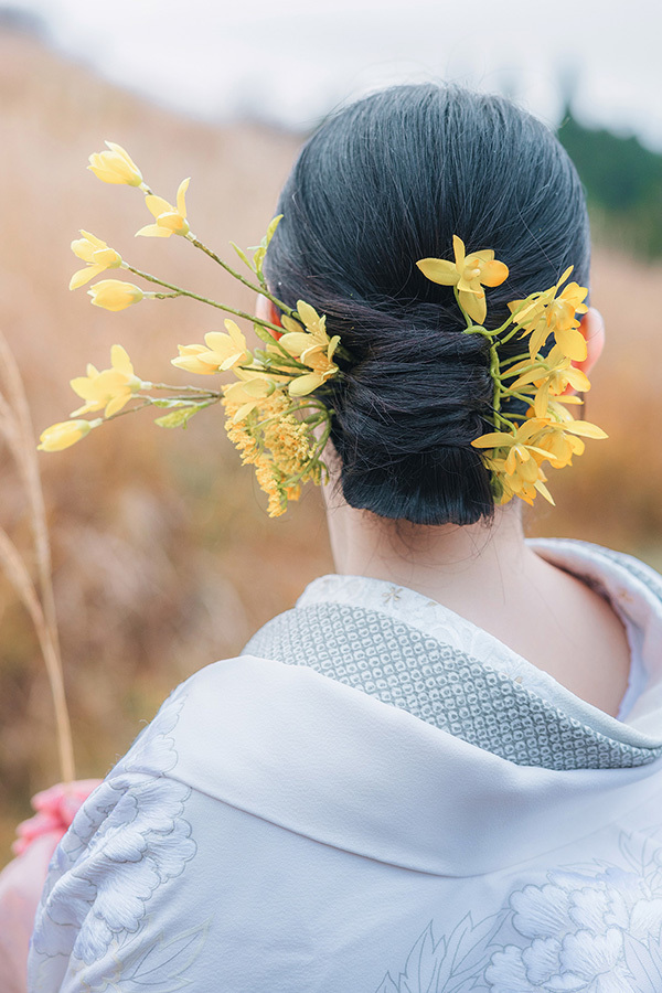 静岡フォトウエディングのフィーノスタイルで撮影した新婦のヘアメイク