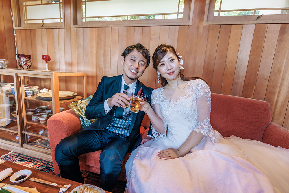 静岡フォトウエディングのフィーノスタイルで撮影したパーティー・会食のウエディングフォトの記念写真撮影