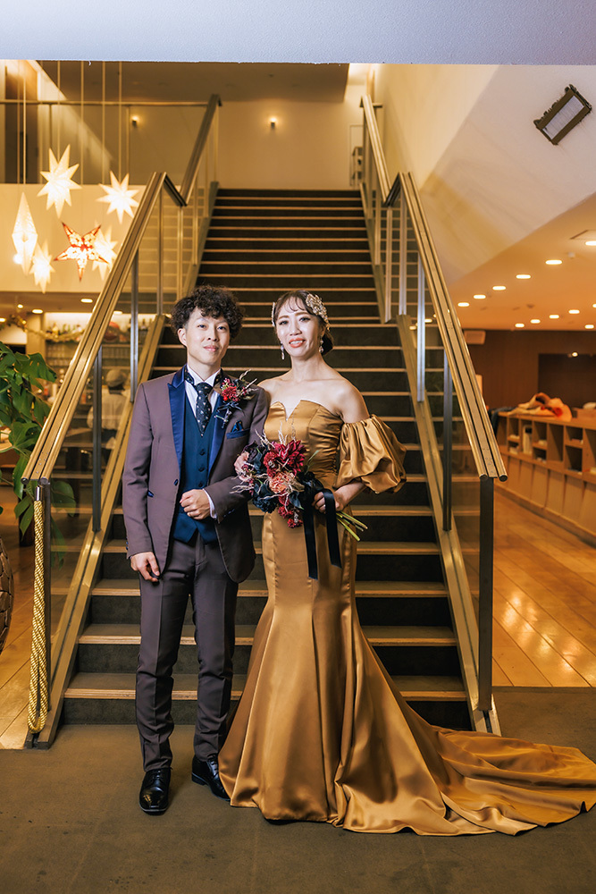 静岡フォトウエディングのフィーノスタイルで撮影したパーティー・会食のウエディングフォトの記念写真撮影