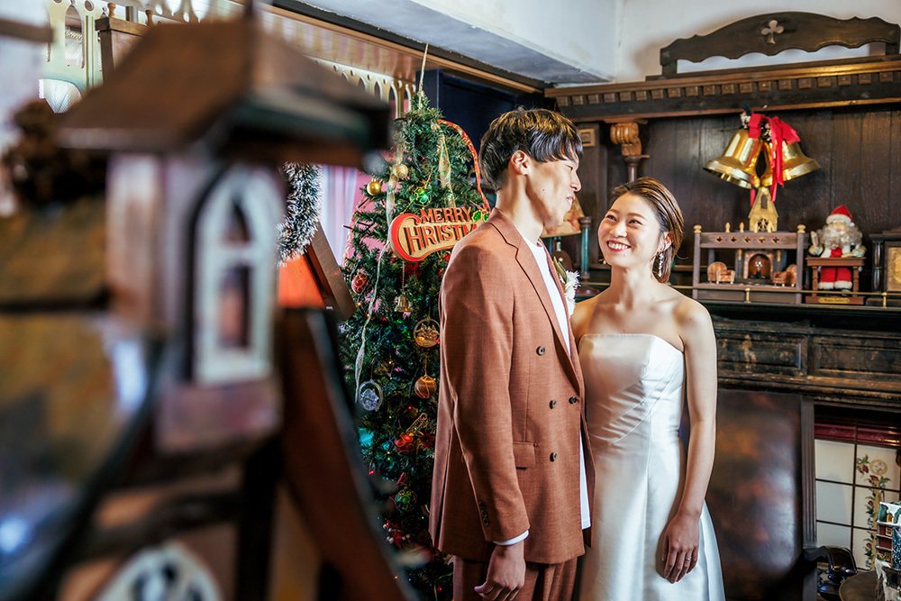 静岡フォトウエディングのフィーノスタイルで撮影した山中湖グータンの新郎新婦の記念写真撮影