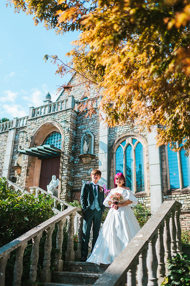 静岡フォトウエディングのフィーノスタイルで撮影したミッシェルガーデンコートの新郎新婦