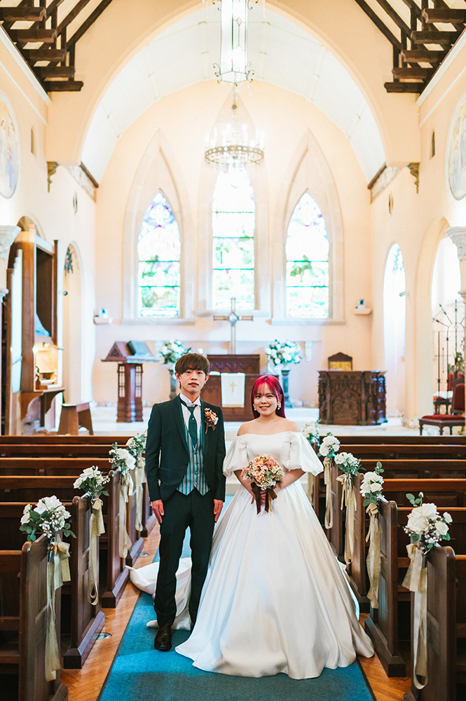 静岡フォトウエディングのフィーノスタイルで撮影したミッシェルガーデンコートの新郎新婦