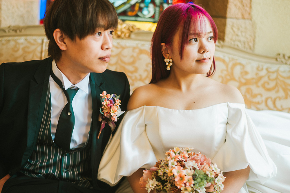 静岡フォトウエディングのフィーノスタイルで撮影したミッシェルガーデンコートの新郎新婦