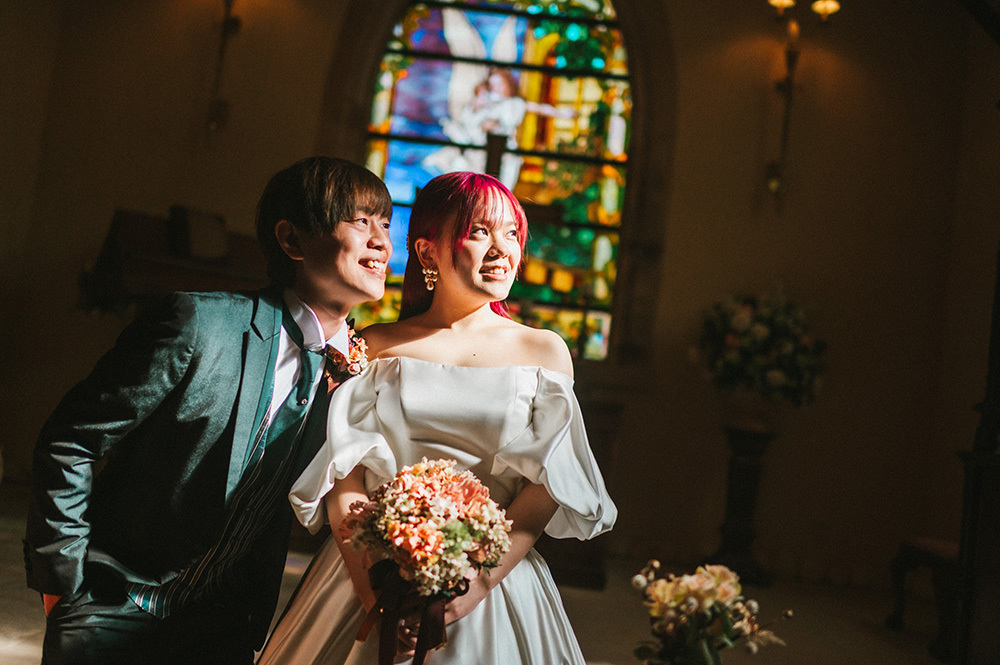 静岡フォトウエディングのフィーノスタイルで撮影したミッシェルガーデンコートの新郎新婦