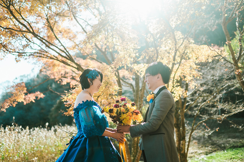 静岡フォトウエディングのフィーノスタイルで撮影したの田貫湖の新郎新婦