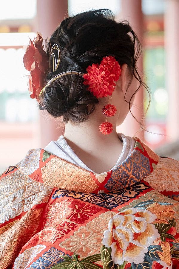 静岡フォトウエディングのフィーノスタイルで撮影した新婦のヘアメイク