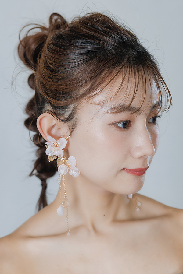 静岡フォトウエディングのフィーノスタイルで撮影した新婦のヘアメイク