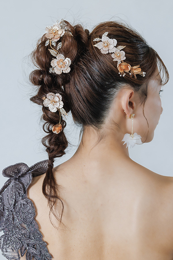 静岡フォトウエディングのフィーノスタイルで撮影した新婦のヘアメイク