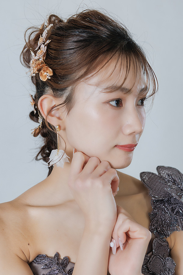 静岡フォトウエディングのフィーノスタイルで撮影した新婦のヘアメイク