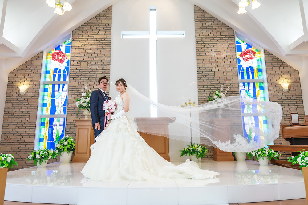 静岡フォトウエディングのフィーノスタイルで撮影したホテルグランド富士の新郎新婦