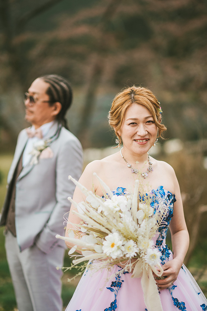 静岡フォトウエディングのフィーノスタイルで撮影したの田貫湖の新郎新婦