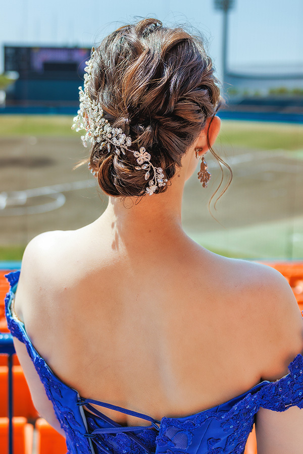 静岡フォトウエディングのフィーノスタイルで撮影した新婦のヘアメイク