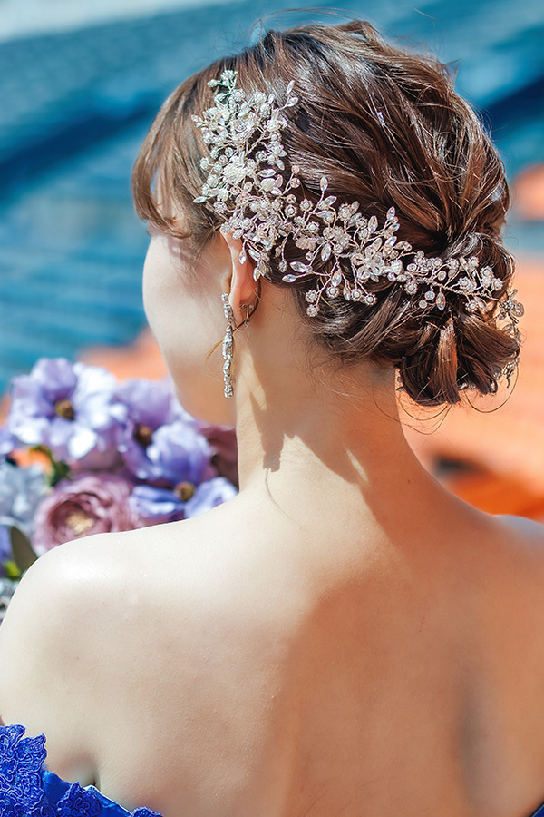 静岡フォトウエディングのフィーノスタイルで撮影した新婦のヘアメイク