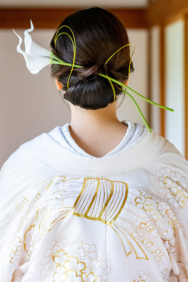 静岡フォトウエディングのフィーノスタイルで撮影した新婦のヘアメイク