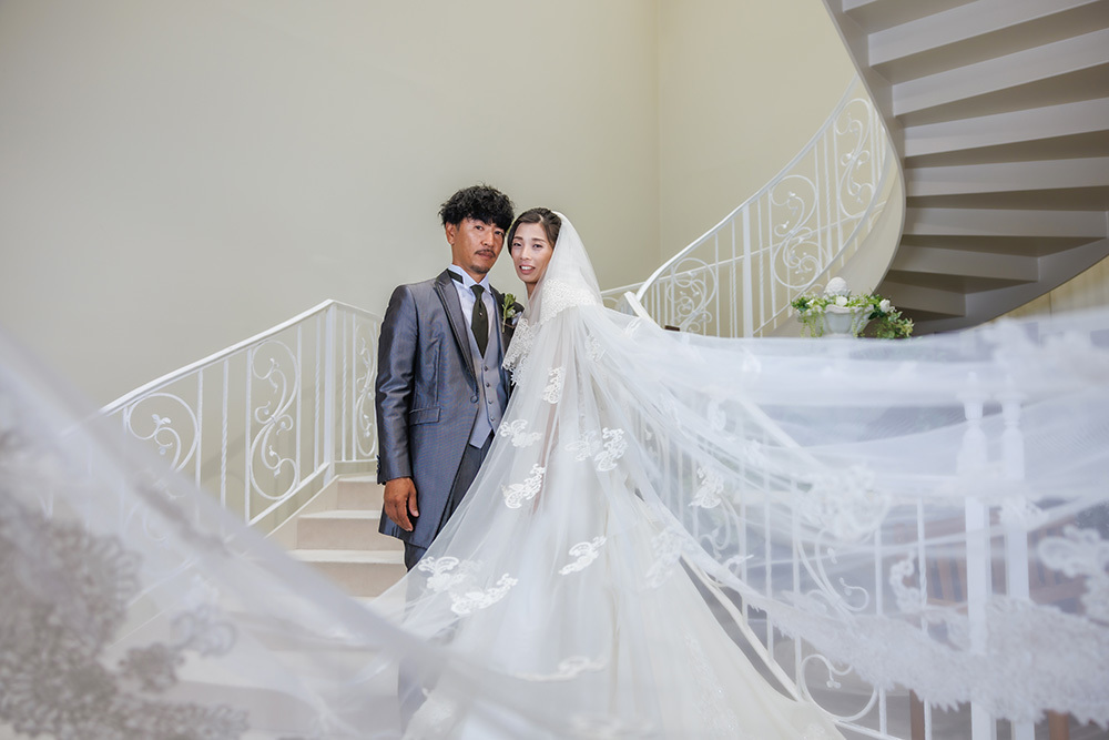 静岡フォトウエディングのフィーノスタイルで撮影したフィーノ静岡店の新郎新婦の記念写真撮影