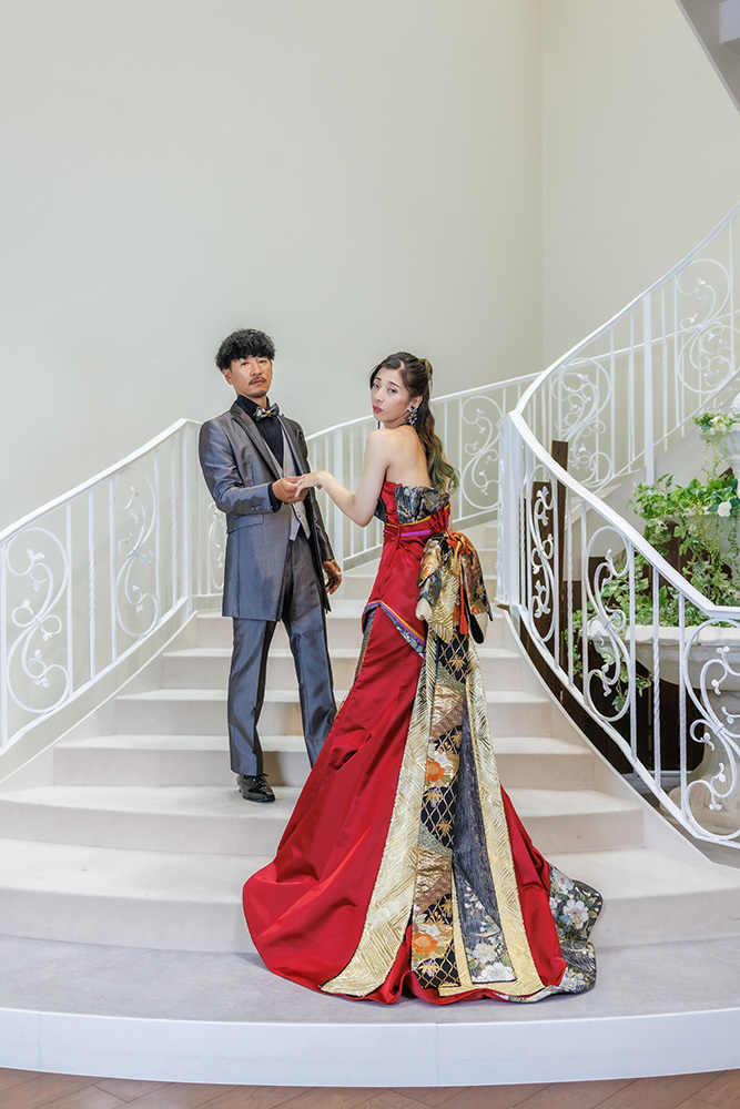 静岡フォトウエディングのフィーノスタイルで撮影したフィーノ静岡店の新郎新婦の記念写真撮影