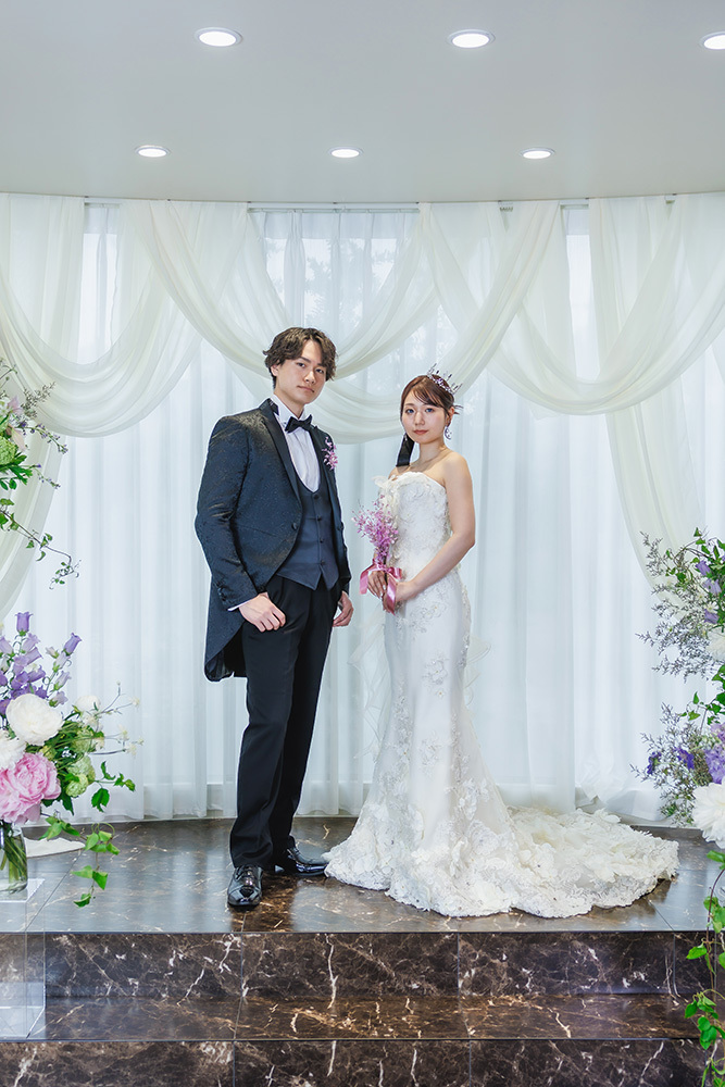 静岡フォトウエディングのフィーノスタイルで撮影したフィーノ富士店スタジオの新郎新婦の記念写真撮影