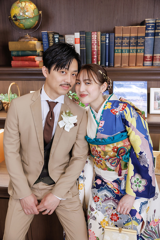 静岡フォトウエディングのフィーノスタイルで撮影したフィーノ富士店スタジオの新郎新婦の記念写真撮影