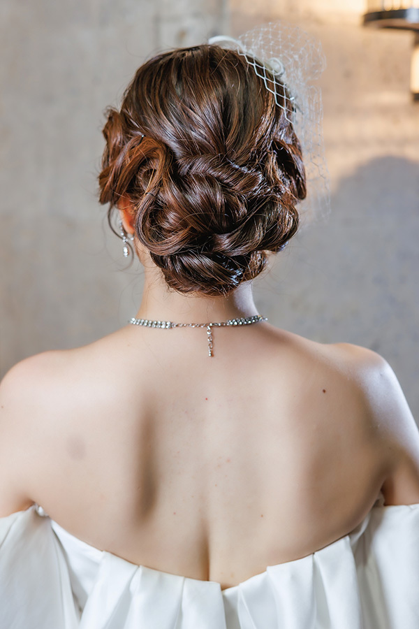 静岡フォトウエディングのフィーノスタイルで撮影した新婦のヘアメイク