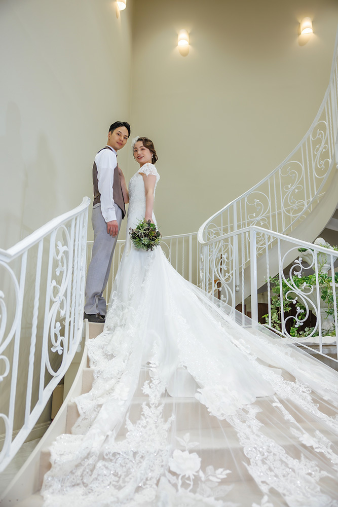 静岡フォトウエディングのフィーノスタイルで撮影したフィーノ静岡店の新郎新婦の記念写真撮影