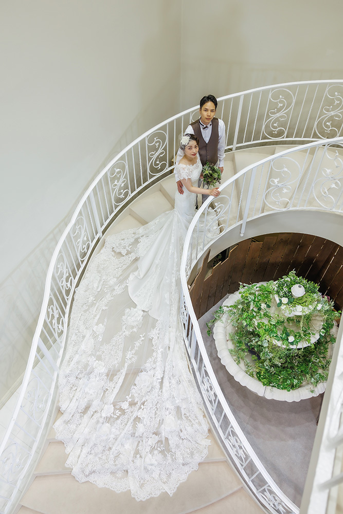 静岡フォトウエディングのフィーノスタイルで撮影したフィーノ静岡店の新郎新婦の記念写真撮影