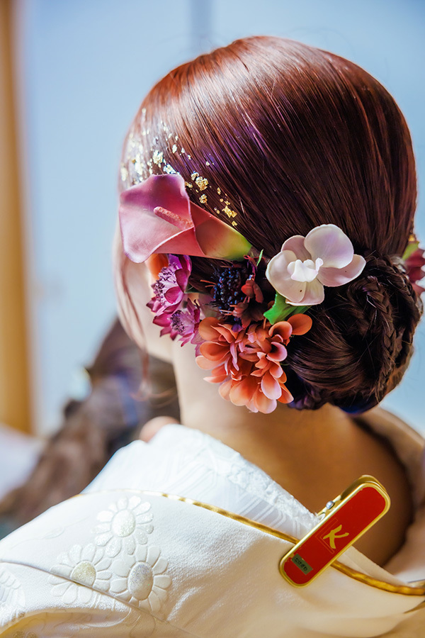 静岡フォトウエディングのフィーノスタイルで撮影した新婦のヘアメイク