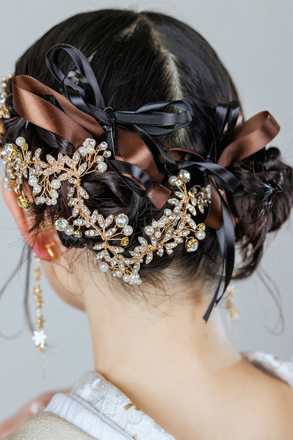 静岡フォトウエディングのフィーノスタイルで撮影した新婦のヘアメイク