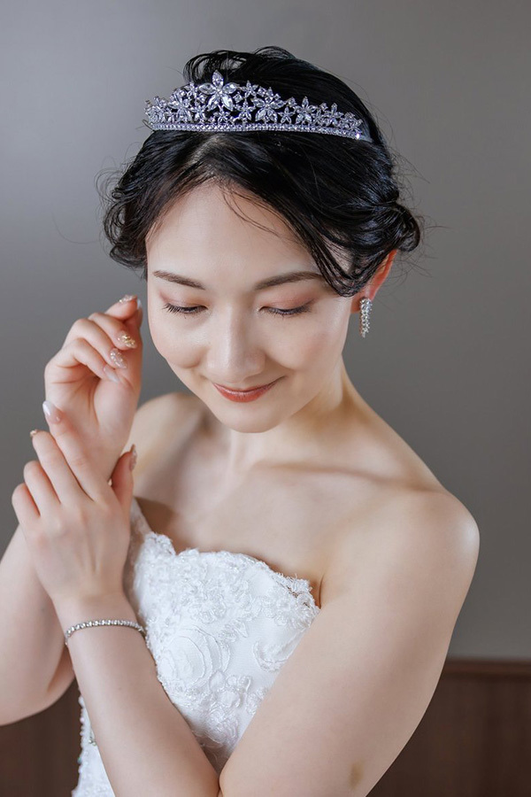 静岡フォトウエディングのフィーノスタイルで撮影した新婦のヘアメイク