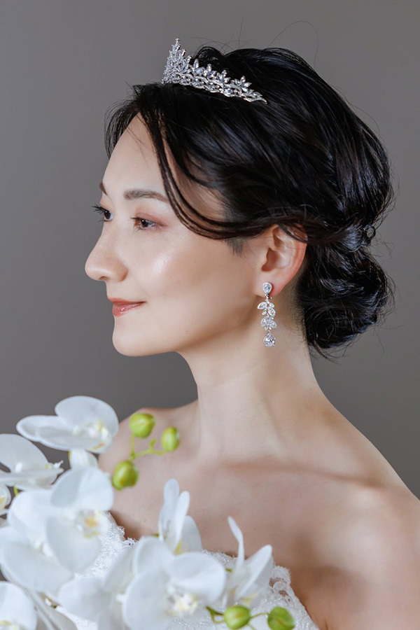 静岡フォトウエディングのフィーノスタイルで撮影した新婦のヘアメイク