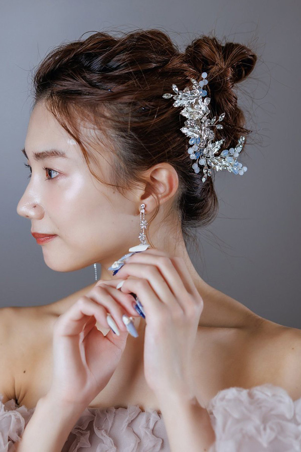 静岡フォトウエディングのフィーノスタイルで撮影した新婦のヘアメイク