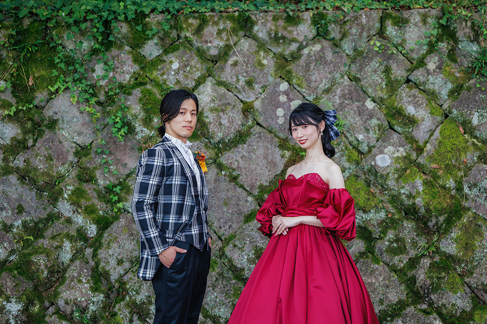 静岡フォトウエディングのフィーノスタイルで撮影した静岡県立美術館の新郎新婦の記念写真撮影