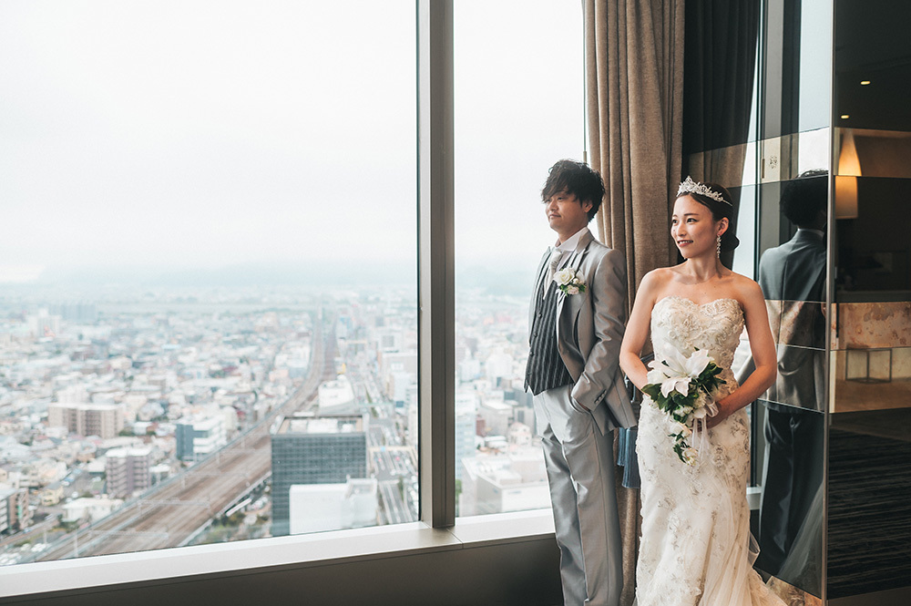 静岡フォトウエディングのフィーノスタイルで撮影した結婚式場の新郎新婦