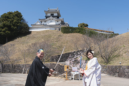 静岡フォトウエディングの掛川城