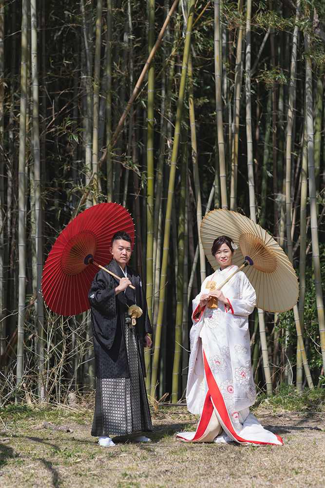 静岡フォトウエディングのフィーノスタイルで撮影した掛川城の新郎新婦