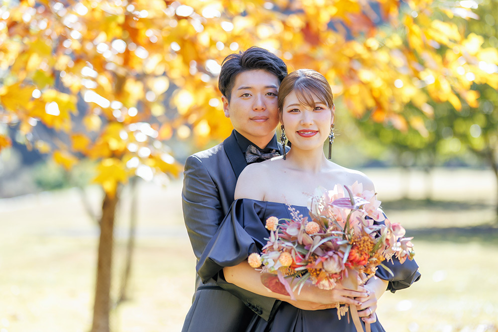 静岡フォトウエディングのフィーノスタイルで撮影した川根･寸又峡の新郎新婦の結婚の記念写真