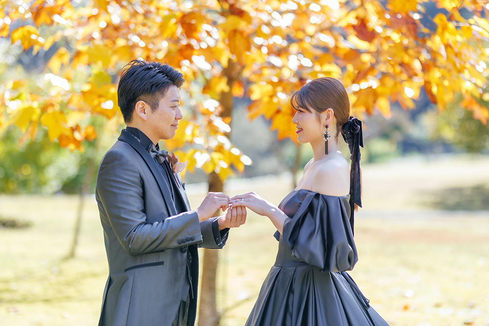 静岡フォトウエディングのフィーノスタイルで撮影した川根･寸又峡の新郎新婦の結婚の記念写真