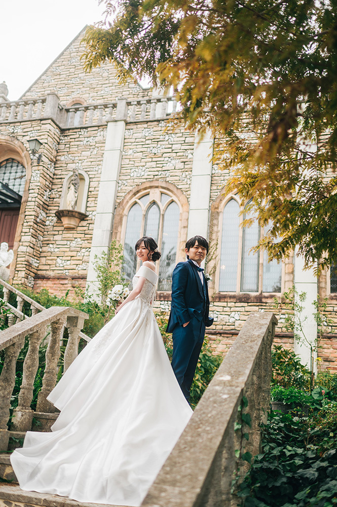 静岡フォトウエディングのフィーノスタイルで撮影したミッシェルガーデンコートの新郎新婦